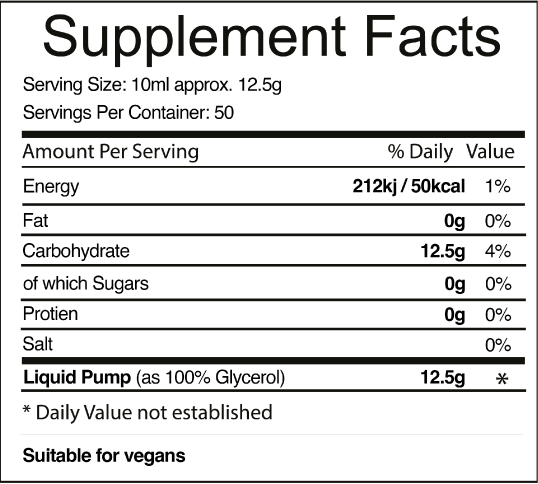 Liquid Pump Glycerol Preworkout